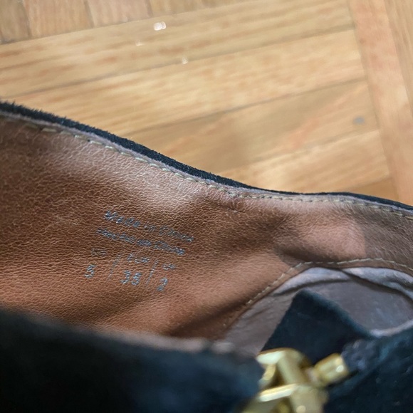 Aldo Ankle Booties Black Suede/Cheetah Print Heel - Picture 8 of 10